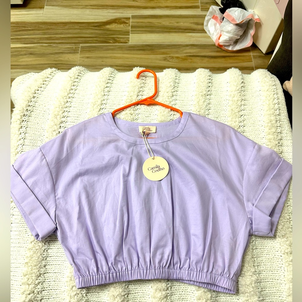 Camila Coelho lilac crop top